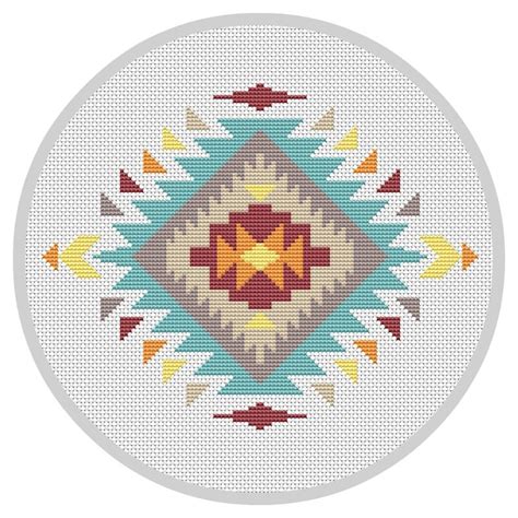 Modern Cross Stitch Pattern Navajo Cross Stitch Indian Tribal