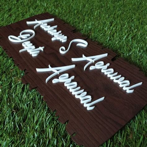 Personalized House Name Plate With Acrylic Letters