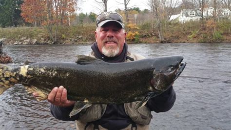 Fishing For King Salmon In The Salmon River Pulaski New York On