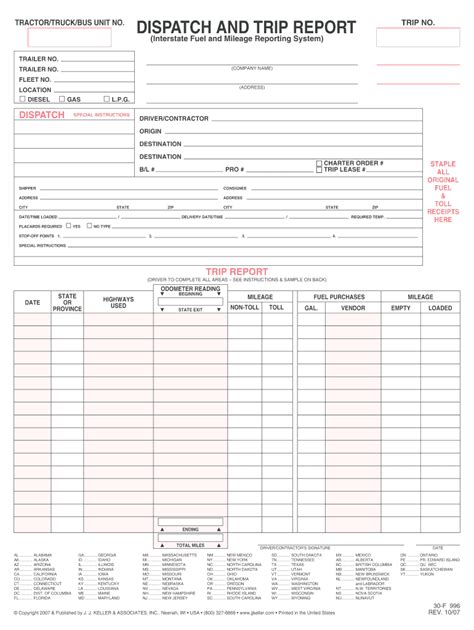 Truck Driver Trip Report Template Fill Out And Sign Online Dochub
