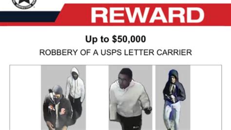50000 Reward Offered For Information On 2 Suspects Who Robbed Usps Letter Carrier