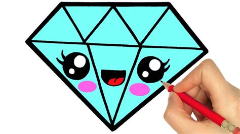 Como Dibujar Un Diamante Kawaii