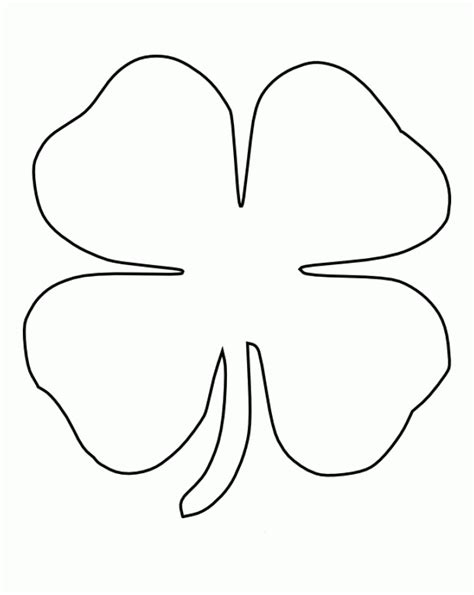 4 H Clover Coloring Page
