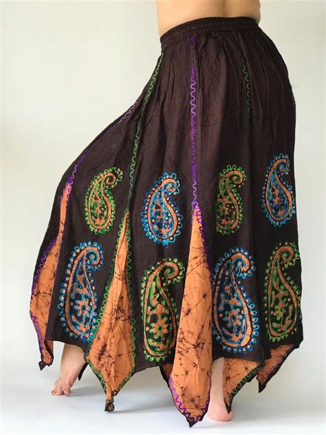 Id0245 Handstitch Indian Long Skirts For Women Boho Indian Etsy