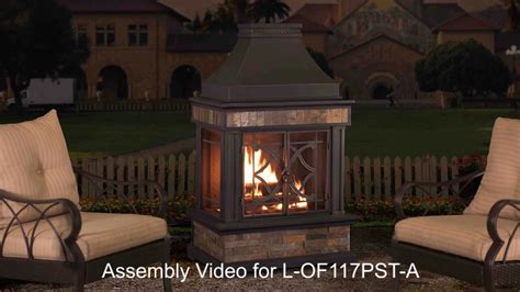 Sunjoy Heirloom Steel Wood Burning Outdoor Fireplace And Reviews Wayfair