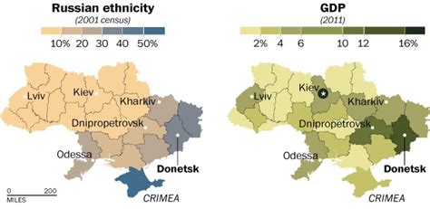 Why Donetsk Isnt Crimea In Two Maps The Washington Post