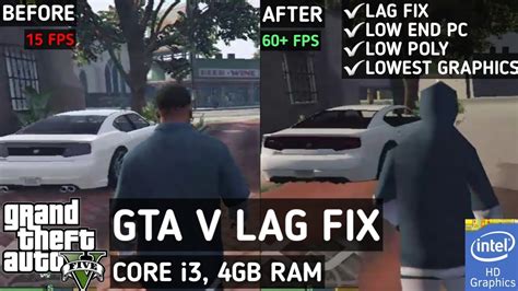 Gta V Lag Fix Low End Pc Low Graphics Settings 60 Fps On 4gb Ram