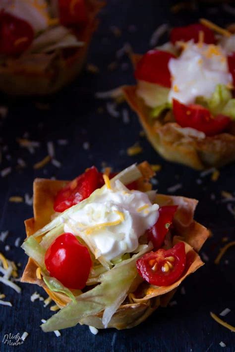 Crunchy Taco Cups With Beef And Cheese Midgetmomma