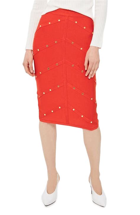 Topshop Studded Pencil Skirt Nordstrom