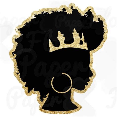 Crown Clipart Silhouette Png Afrocentric Png Afro Puff Girl African