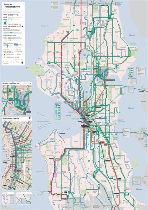 Map Of Seattle Transport Transport Zones And Public Transport Of Seattle