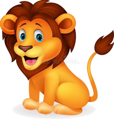 Cute Lion Cartoon Vector Illustration Lion Clipart Cute Lion Cartoon