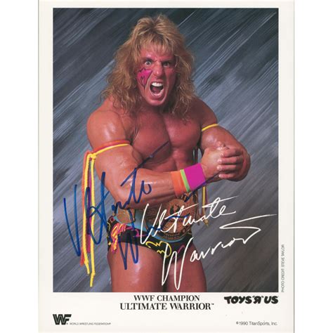 The Ultimate Warrior Signed Wwf 8x10 Photo Beckett Pristine Auction