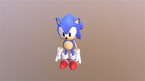 Classic Sonic Hdfull Rigged Download Free 3d Model By