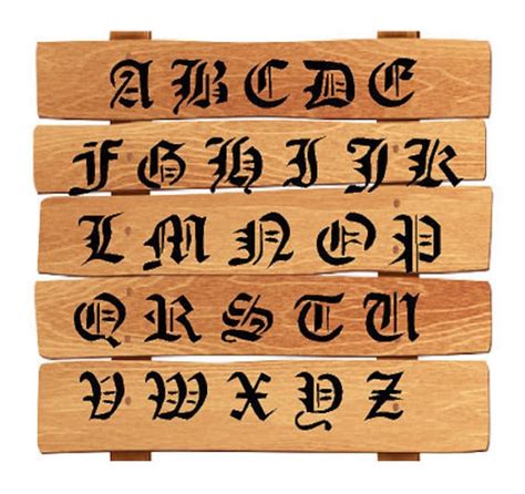 Items Similar To 3 Tall Old English Upper Case Letter Alphabet Stencil