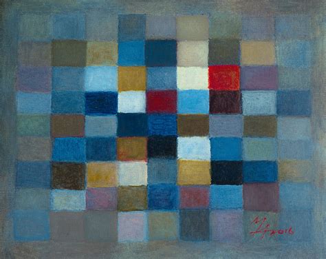 81 Color Fields Cobalt Blue Deep Painting By Attila Meszlenyi