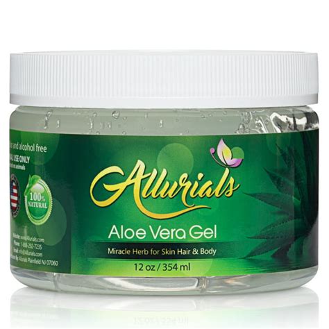 Allurials All Natural Aloe Vera Gel Clinically Tested And Dermatologist Approved 100 Pure