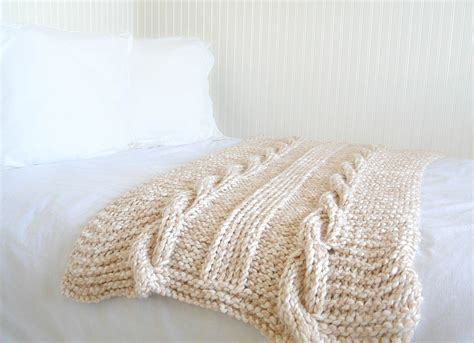 Endless Cables Chunky Knit Throw Pattern Mama In A Stitch
