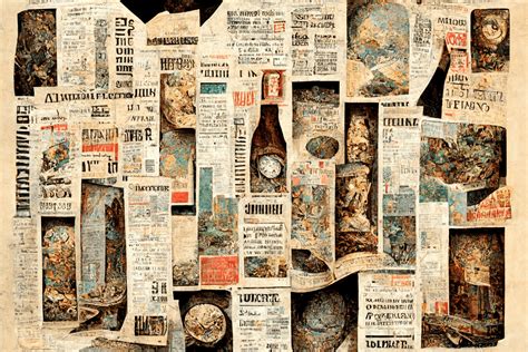 Vintage Newspaper Collage Gráfico Por Winter Snow · Creative Fabrica