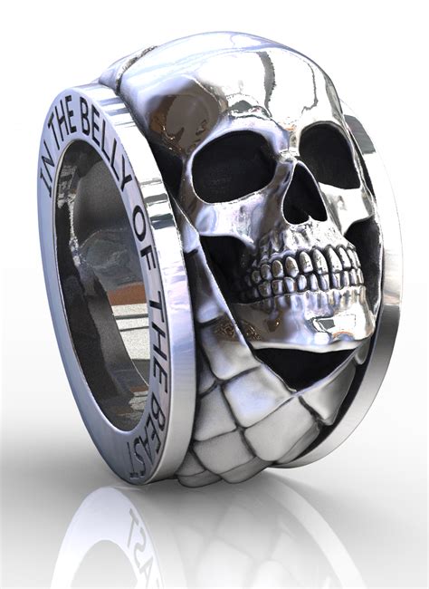 Skull Ring Sterling Silver Handmade Skull Rings Skull Jewellery For
