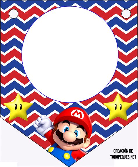 Banderines Mario Bros Para Imprimir Todo Peques