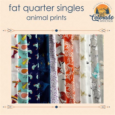 Animal Print Fat Quarters Singles 100 Premium Quilters Etsy