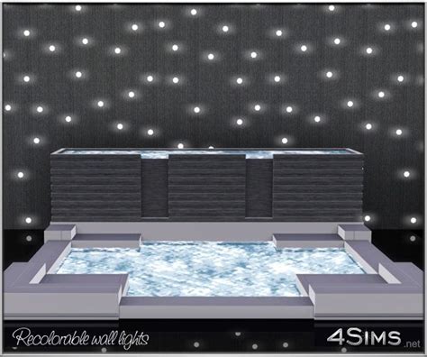 Wall Led Lights 2 Styles Colored And Recolorable 4 Sims Sims 4 Cc