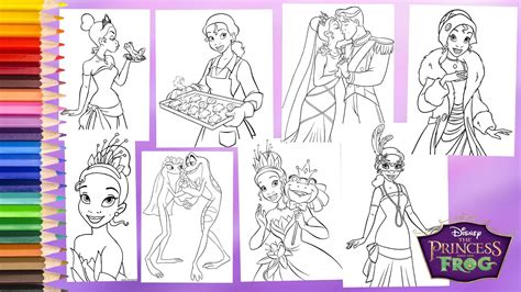 Coloring Princess and the Frog - Princess Tiana & Prince Naveen