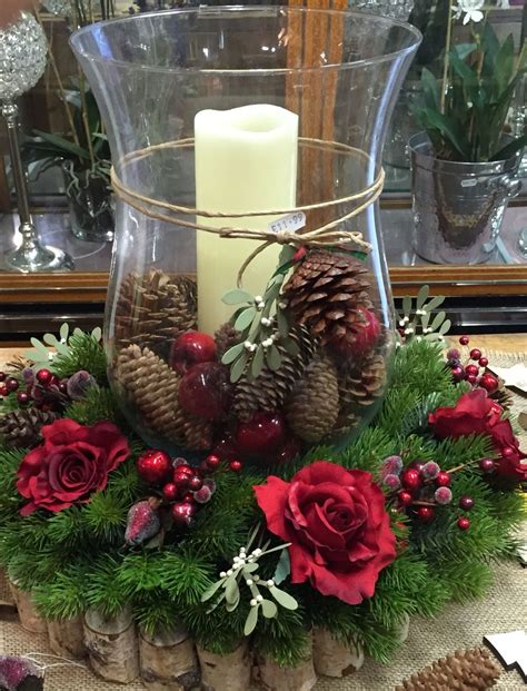 Festive Hurrican Vase Christmas Centerpieces Xmas Decorations Xmas