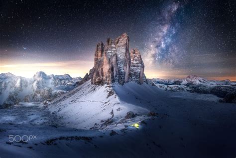Milky Way Tre Crime Di Lavaredo Dolomites Italy By Fotografie