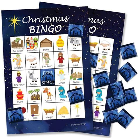 Religious Christmas Bingo Game 24 Players Make Your Christmas Party Or