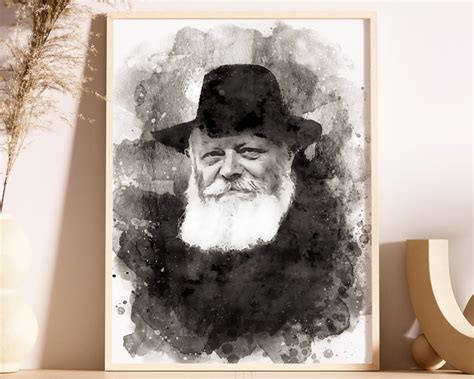 The Lubavitcher Rebbe Judaism Chabad Art For Jewish Home Premium