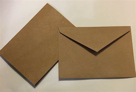 Kraft 5x7 Inch Blank Cards And Envelopes Value Pack 50