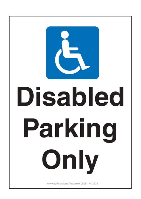 Disabled Parking Signs Poster Template