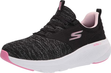 Skechers Women S GO Run Elevate Knit LACE UP Sneaker Black Pink Amazon Es Zapatos Y