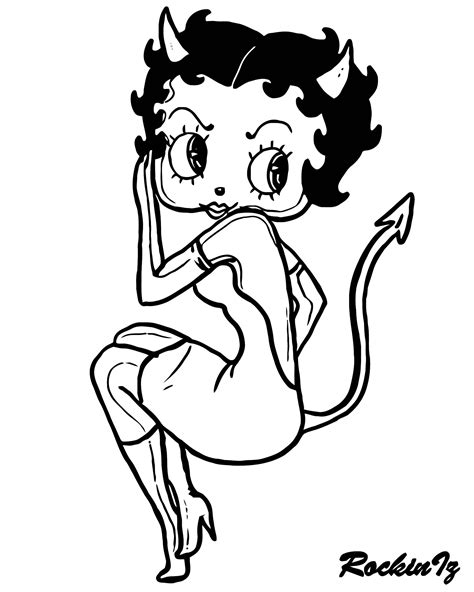 betty boop we coloring page 024 wecoloringpage com