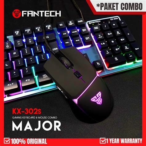 Fantech Keyboard Mouse Gaming Combo Bundle Major Kx302 Shopee Indonesia