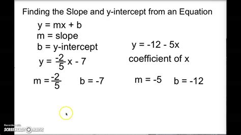 How to find the slope between two points. Intercept And Slope Formula / Finding Linear Equations ...