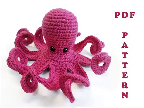 crochet octopus amigurumi pattern for beginners pdf photo etsy