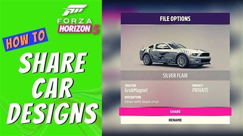 Forza Horizon How To Share Designs Design Talk