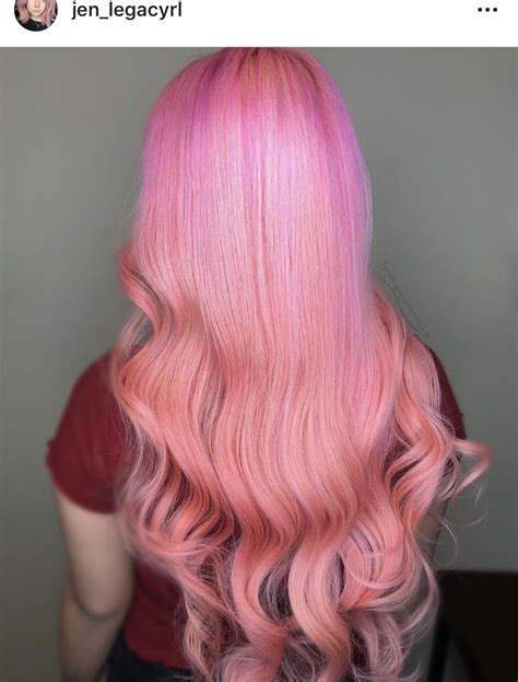 Peach Pink Hair Color Ombré Color Melt Done By Jenlegacyrl At Legacy
