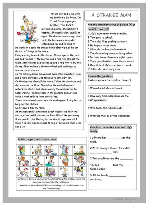 Reading Comprehension Worksheets Adults Maryann Kirbys Reading