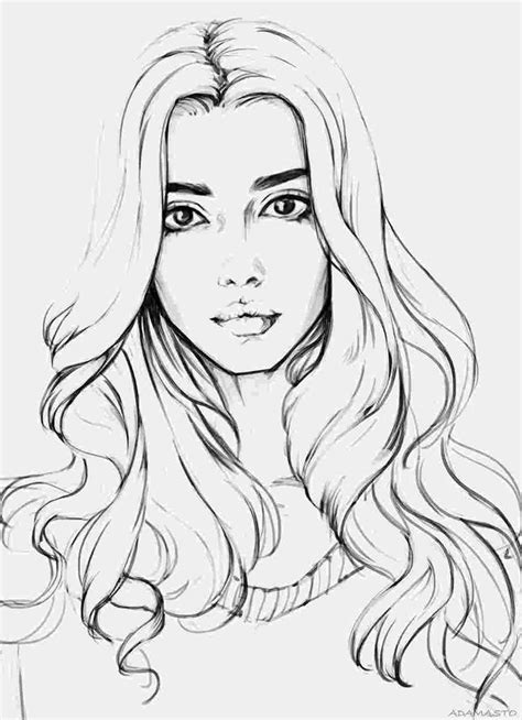 Real Girl Coloring Pages