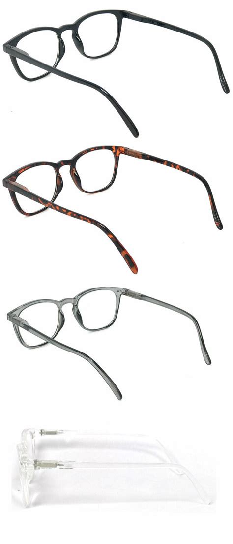 Retro Square Frame Full Lens Reading Glasses High Power Up To 600 Spring Hinge Ebay