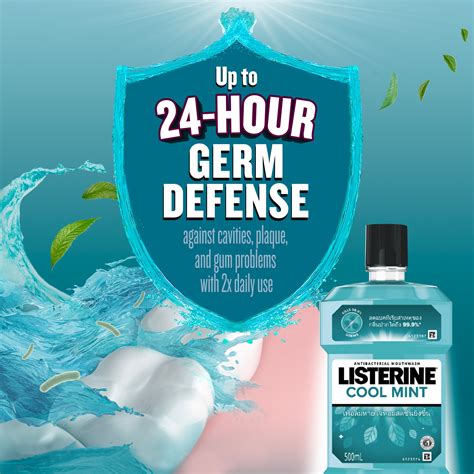 listerine listerine cool mint mouthwash 500ml oral care mint fresh to fight bad breath