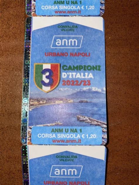 BIGLIETTO COMMEMORATIVO ANM Tricolore Scudetto Napoli 2022 2023