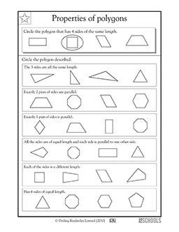 Properties And Attributes Of Polygons Worksheet