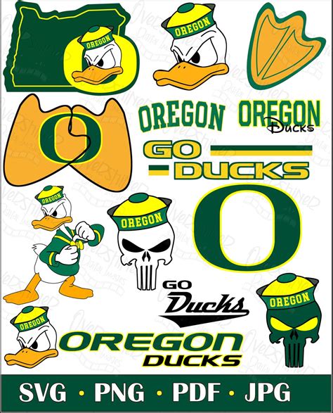 Oregon Ducks Logos Svg Go Ducks Svg Donald Duck Cricut Etsy
