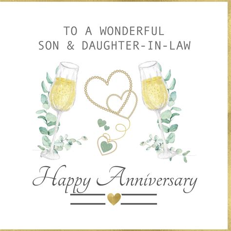 Happy Anniversary Son And Daughter In Law Wedding Anniversary Cards