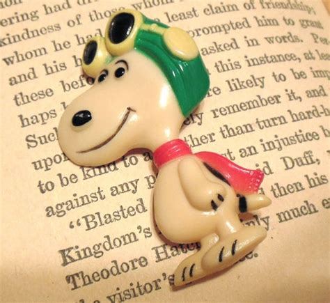 Vintage Snoopy Pin Brooch Plastic Flying Goggles And Scarf Etsy